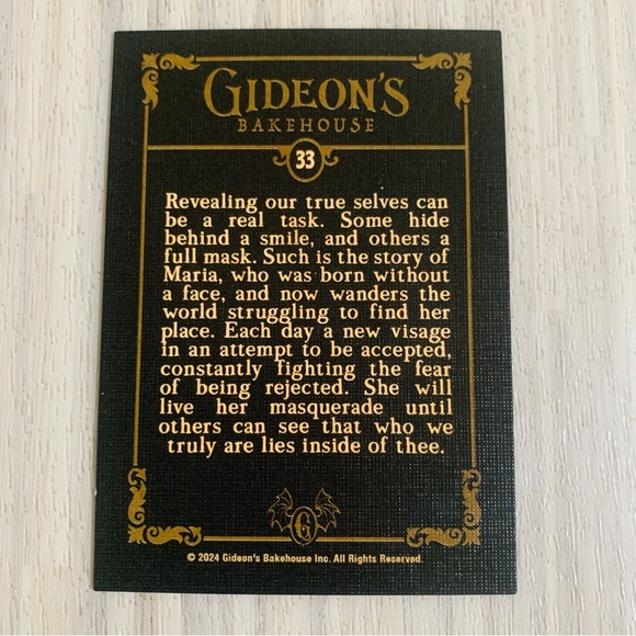Gideon’s Bakehouse trading card #33 Maria Velia, series 2, new - Picture 2 of 2